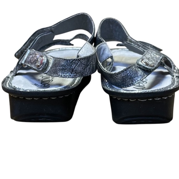 Alegria VER-565 Verona Sandals Women 36 6-6.5 Metallic Silver Disco Desert - Picture 5 of 12